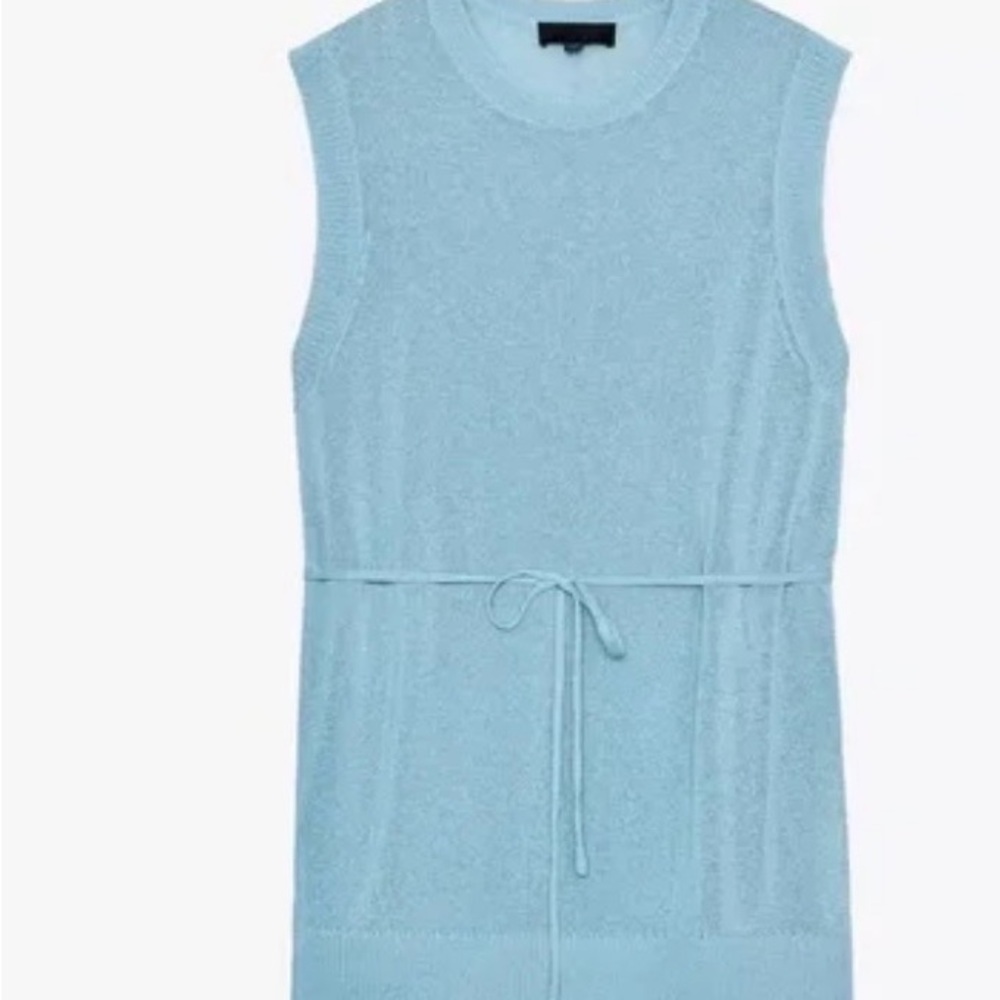 Zara NWOT Sky Blue Textured Knit Top